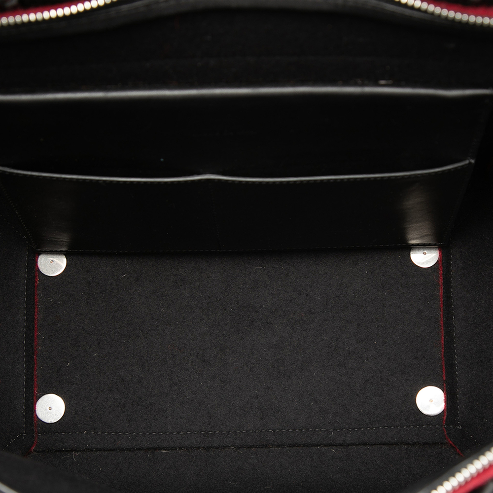 Pre-Loved Celine Mini Felt and Calfskin Belt Satchel - Picture 4 of 7